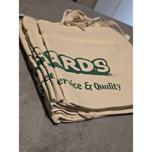 7 New Unused Cloth MENARDS Nail Waist Apron - Green Lettering